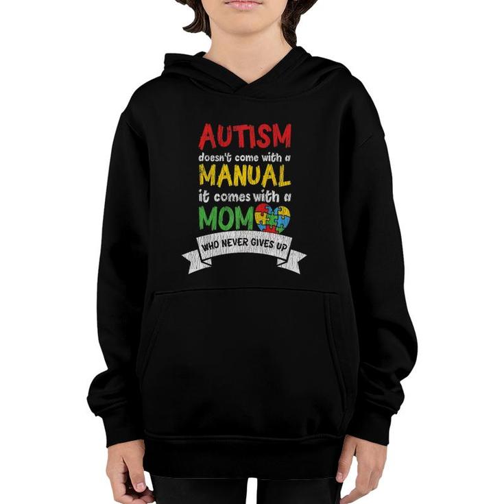 Autism Awareness Mom Mother Autistic Kids Awareness Mom Gift  Youth Hoodie
