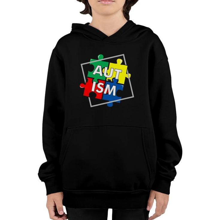 Autism Puzzle Awareness Day  Puzzle Piece Gifts Tee Youth Hoodie