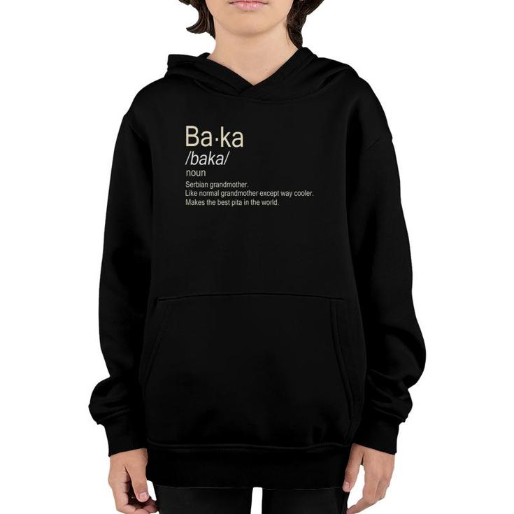 Baka Serbian Grandmother Matching Family Outfits Youth Hoodie