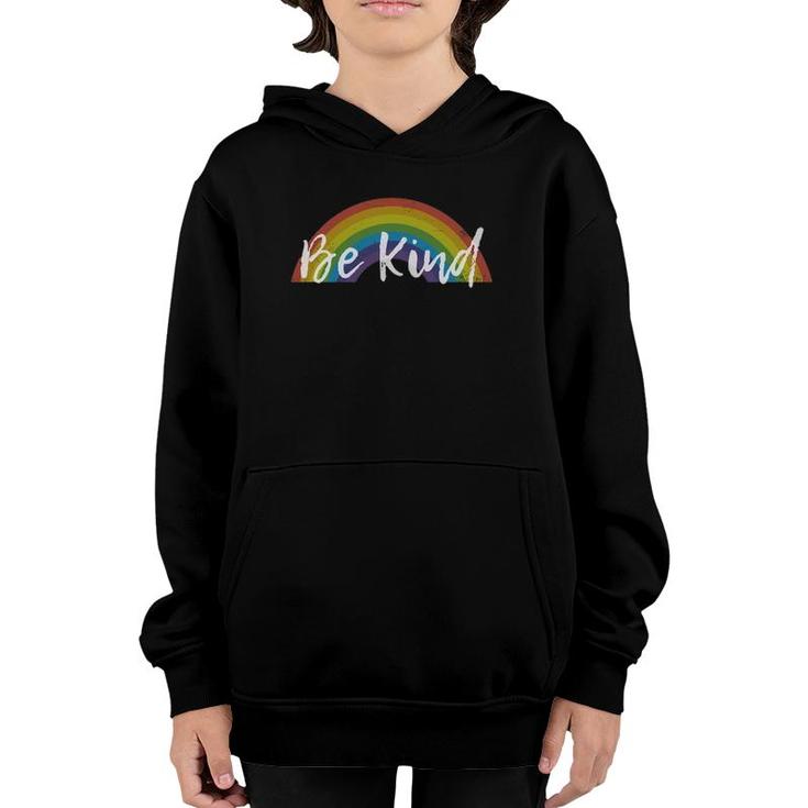 Be Kind Rainbow Lgbt Gay Pride Month Novelty Gift Youth Hoodie