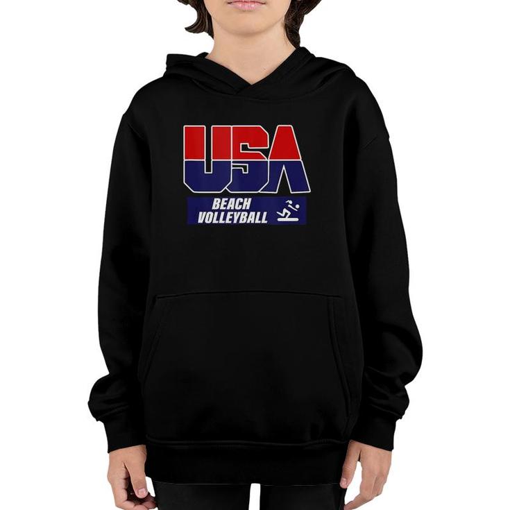 Beach Volleyball Usa Tank Top Youth Hoodie