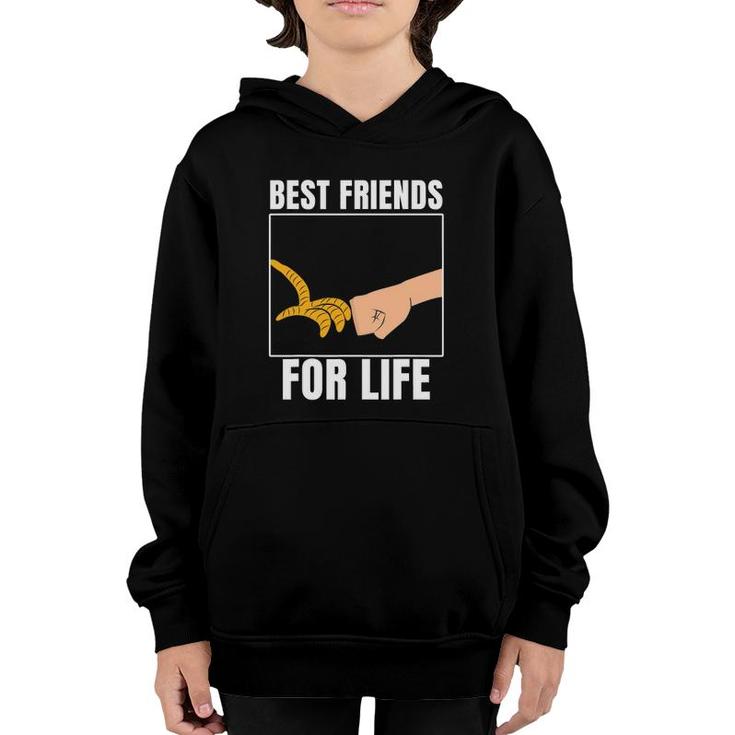 Best Friends For Life Chicken Fist Bump Youth Hoodie
