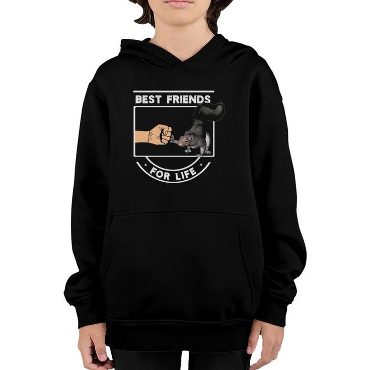 Best Friends Forever Squirrel Cute Fist Bump Bff For Life Youth Hoodie