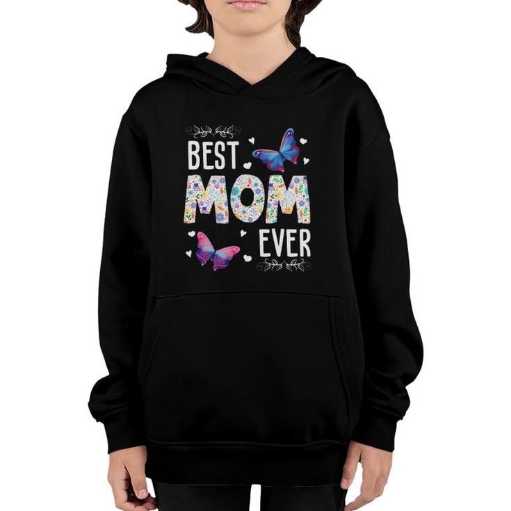 Best Mom Ever Colored Patterns Mother's Day Mama Birthday Youth Hoodie