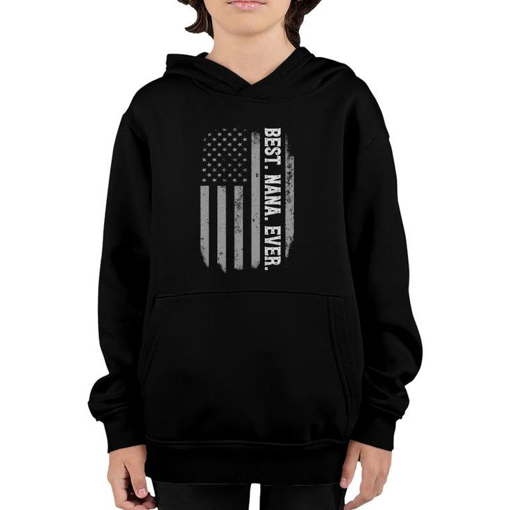 Best Nana Ever Vintage American Flag Mother's Day Gift Youth Hoodie