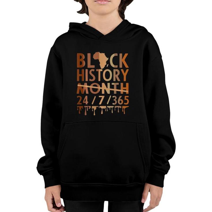 Black History Month 2022 Black History 365 Melanin Pride Youth Hoodie