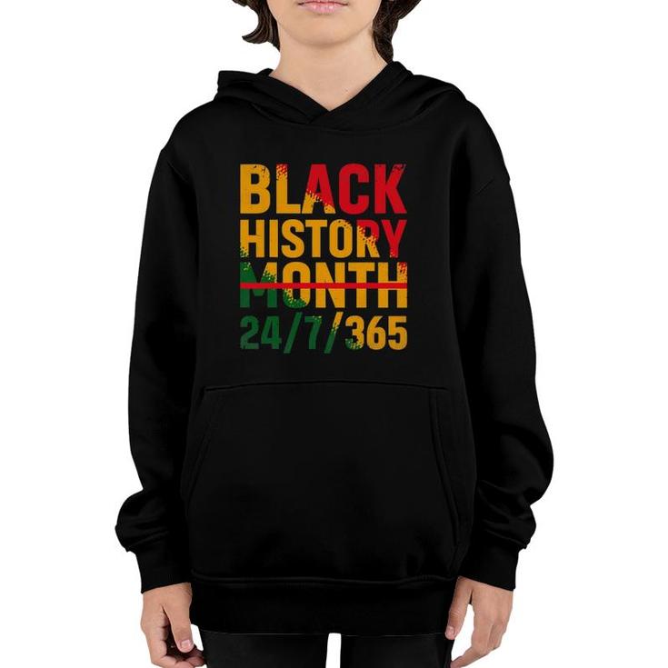 Black History Month 247365 Melanin Pride African American Youth Hoodie