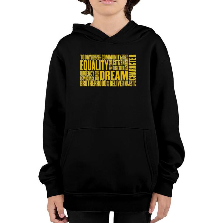Black History Month Basketball Warmup Youth Hoodie