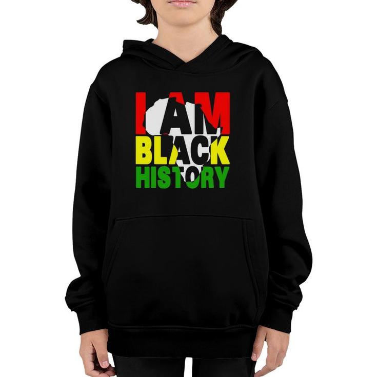 Black History Month Proud African Map Afro Women Men Youth Hoodie