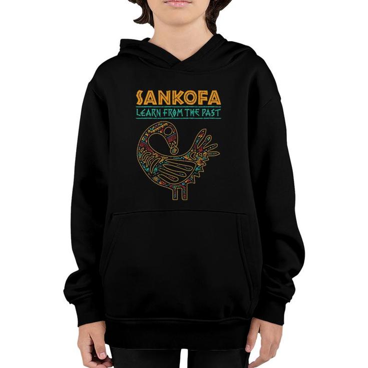 Black History Sankofa African Bird Premium Youth Hoodie