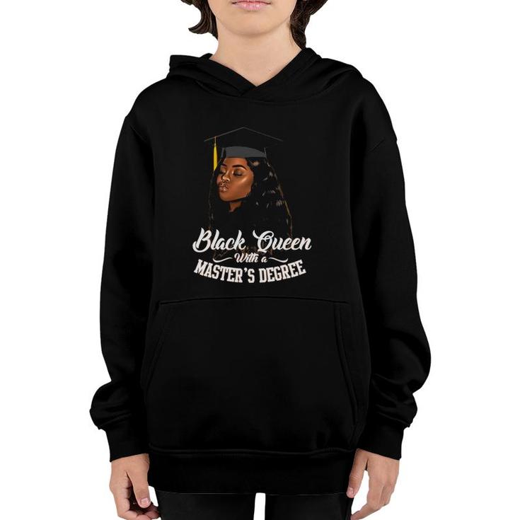 Black Queen Master's Degree  African American Graduation Youth Hoodie