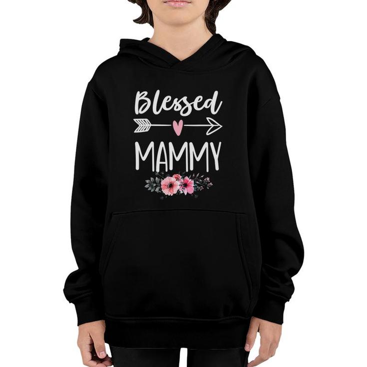 Blessed Mammy Floral Mother's Day Gift Youth Hoodie