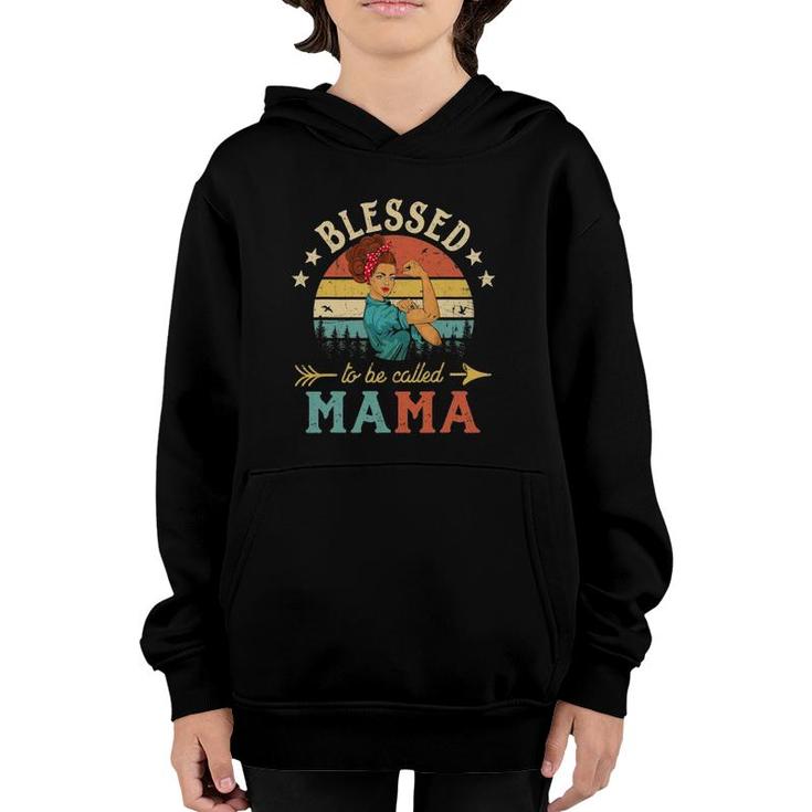 Blessed To Be Called Mama Women Vintage Decor Mom Youth Hoodie