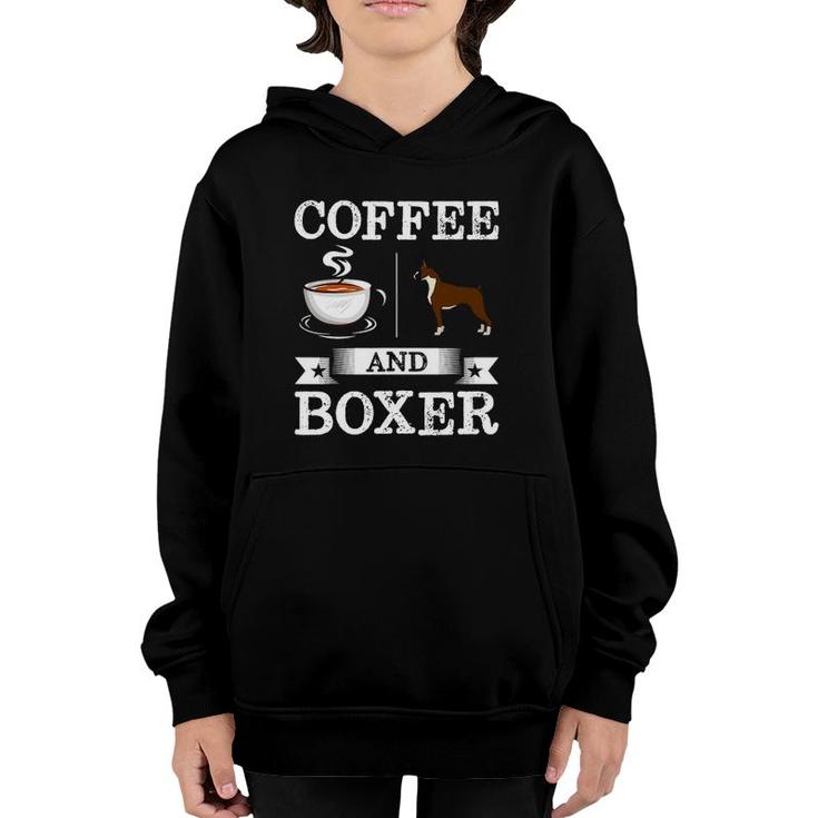 Boxer  Coffee And Boxer Cute Dog Gift Youth Hoodie