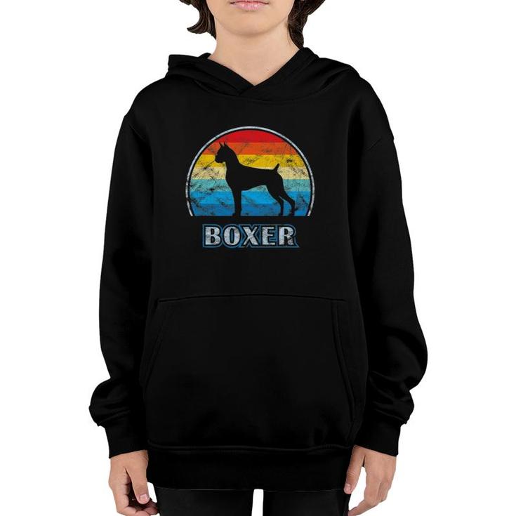 Boxer Dog Vintage Design Dog Youth Hoodie