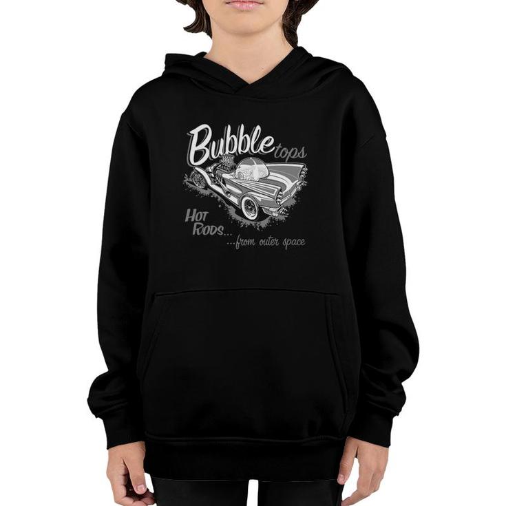 Bubble Tops Hot Rods From Outer Space Youth Hoodie