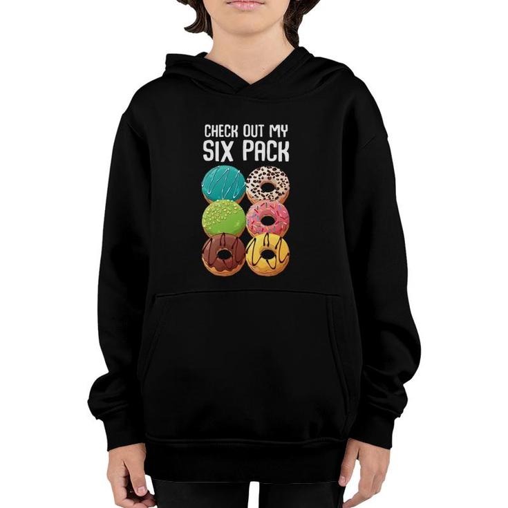 Check Out My Six Pack Donut - Funny Gym  Youth Hoodie