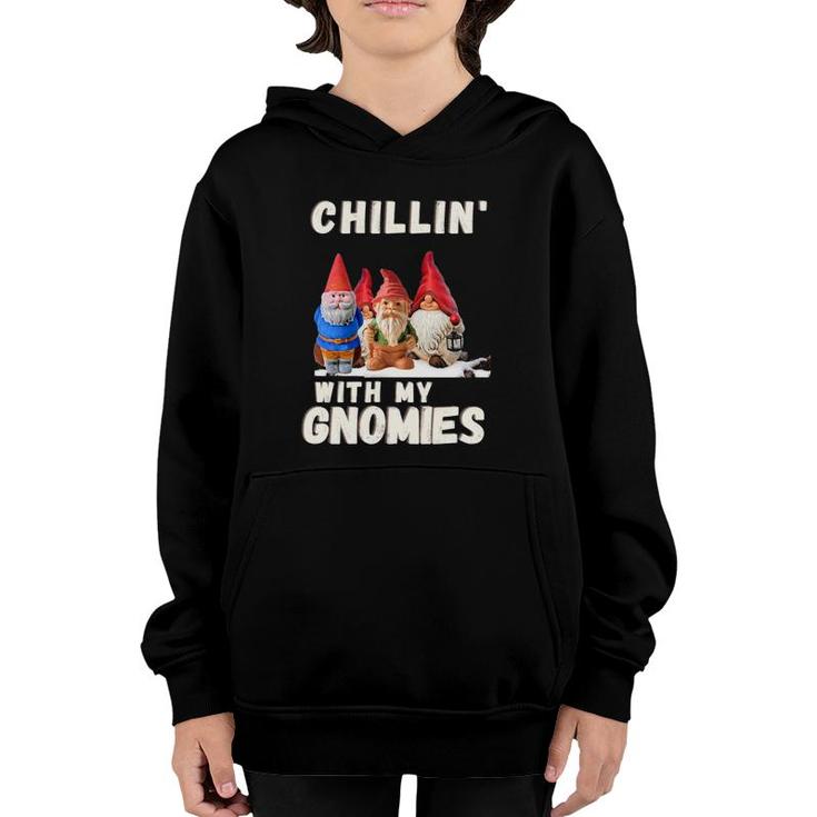 Chillin' With My Gnomies Fun Christmas Tee Youth Hoodie