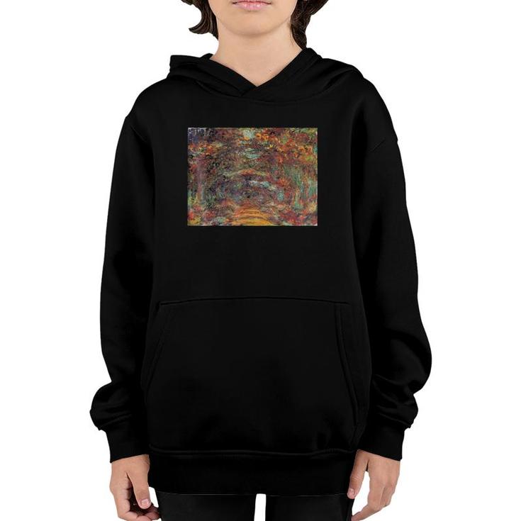 Claude Monet's The Rose Walk Giverny 1920-22 Retro Youth Hoodie