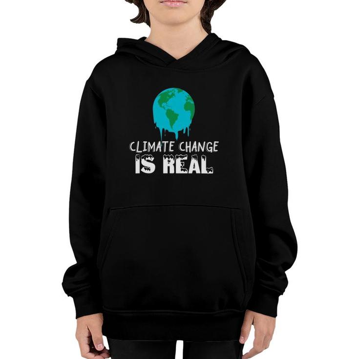 Climate Change Is Real Global Warming Youth Hoodie