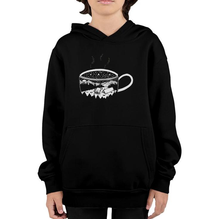 Coffee Mountains Adventure Camping Youth Hoodie