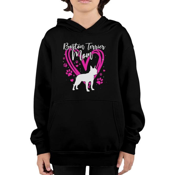 Cute Boston Terrier Mom For Mother's Day Gift Youth Hoodie
