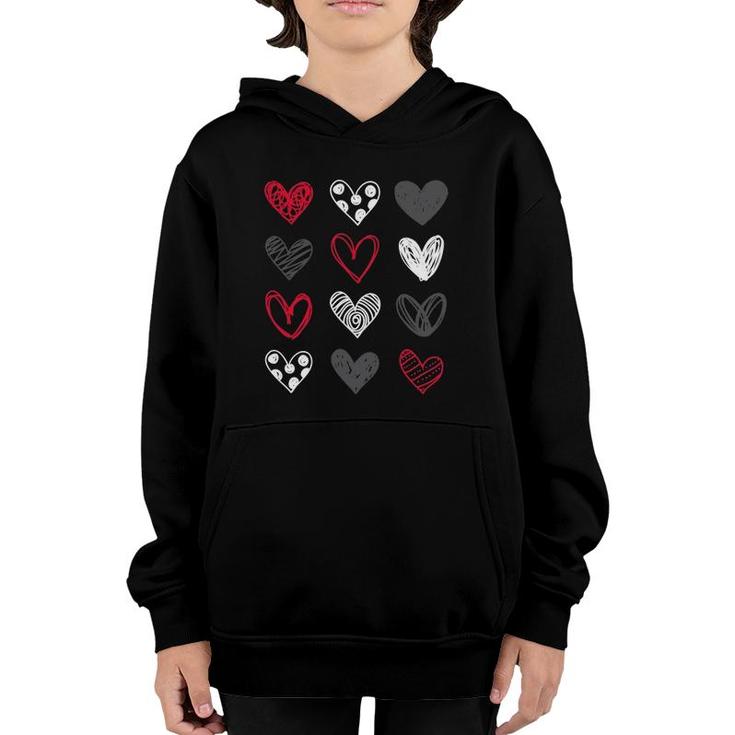 Cute Valentine's Day Hearts Fall In Love Youth Hoodie