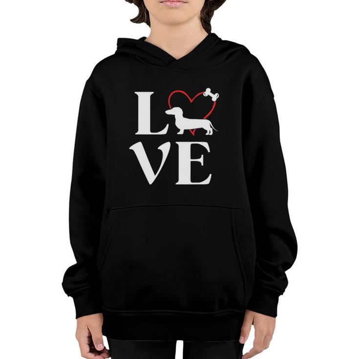Dachshund Gifts Love Dogs Ts For Women Dog Mama Youth Hoodie