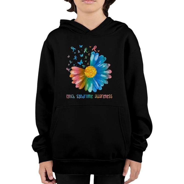 Daisy Butterfly Lynch Syndrome Awareness Youth Hoodie