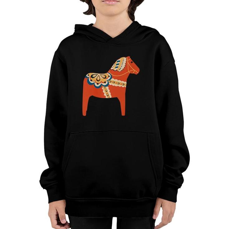 Dala Horse - Tradition In Sweden From 17Th Century Youth Hoodie