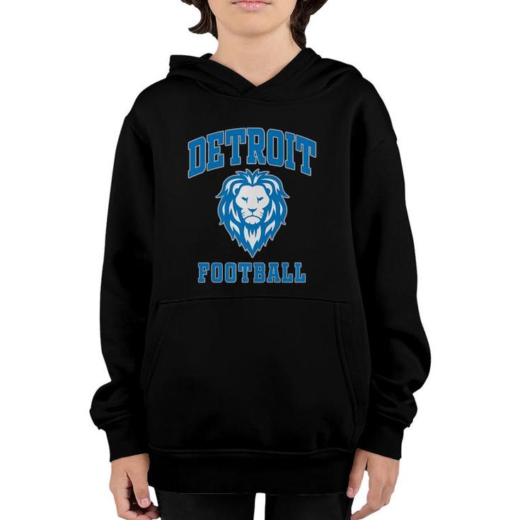 Detroit Fan Gift Lion Face Gift Youth Hoodie