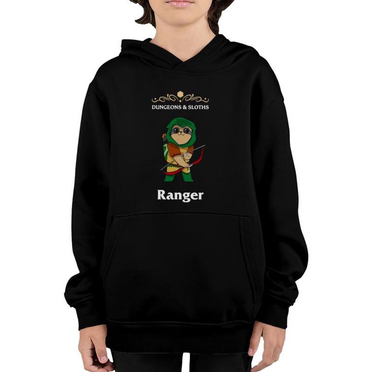 Dungeons And Sloths Rpg D20 Ranger Role Playing Fantasy Gamer Youth Hoodie