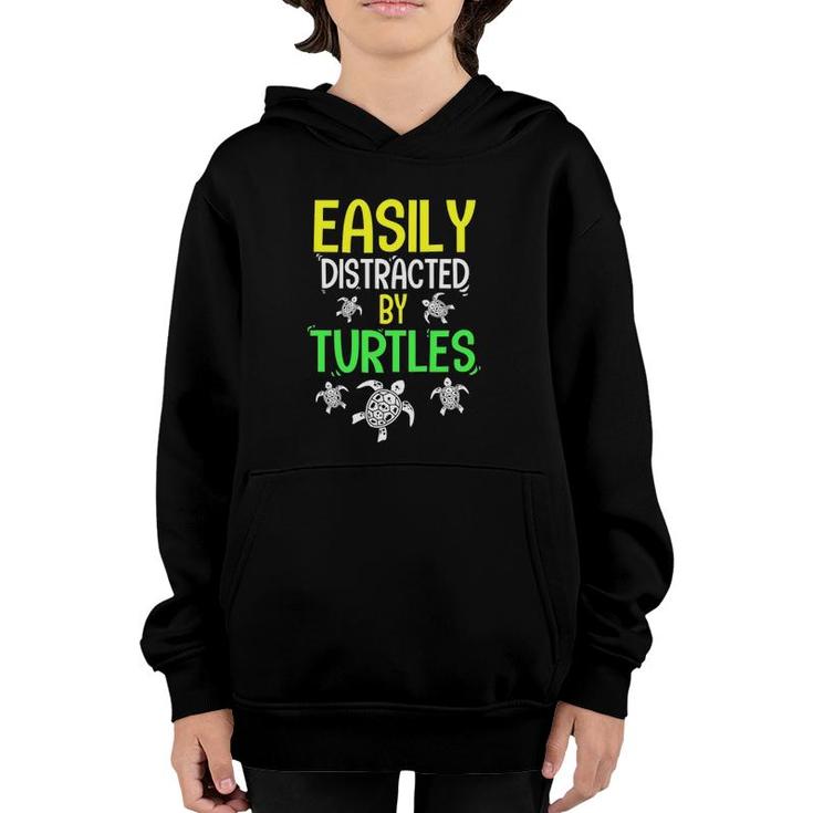 Easily Distracted By Turtles Sea Turtle Youth Hoodie