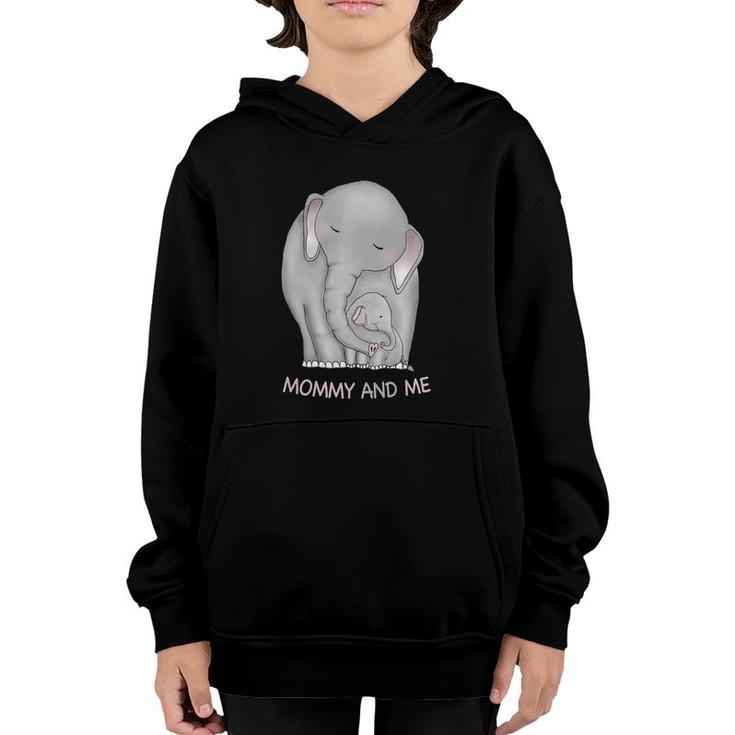 Elephant Mom And Baby Mommy And Me Youth Hoodie