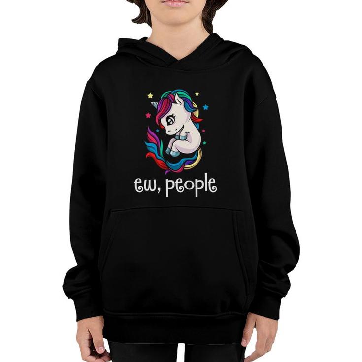 Ew People Cute Magical Unicorn Rainbow Gift Youth Hoodie