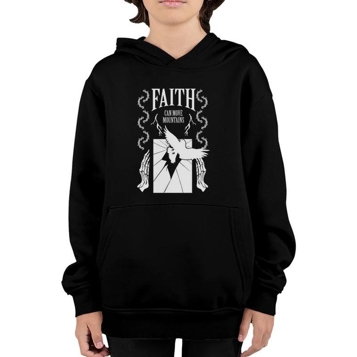 Faith Can Move Mountain Shattered Mirror Youth Hoodie