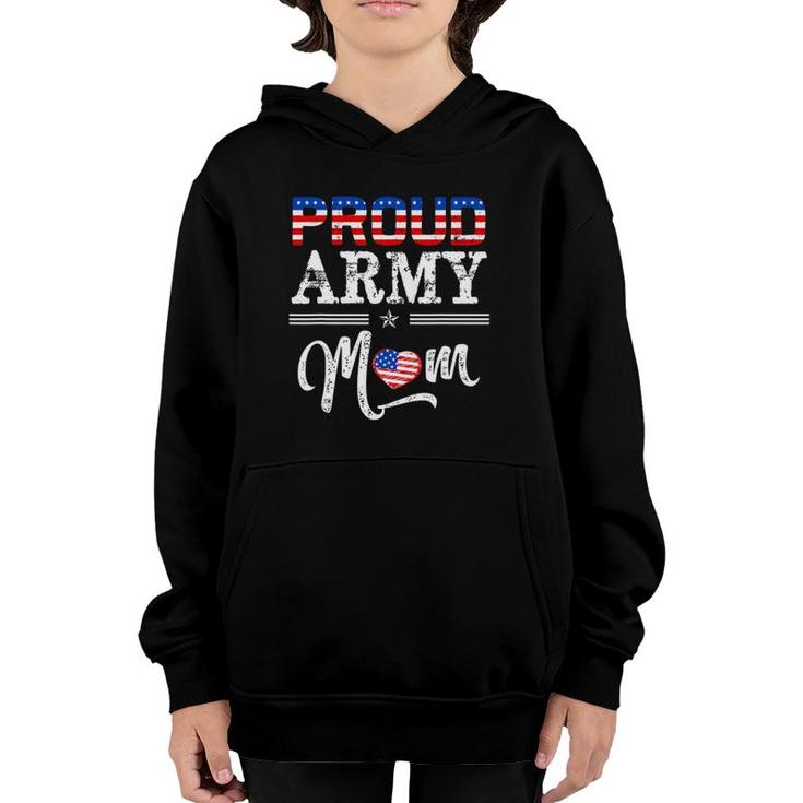 Family 365 Proud Army Mom Youth Hoodie