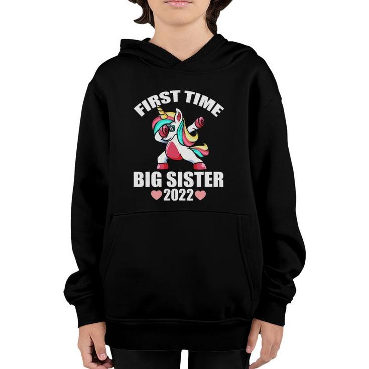 First Time Big Sister 2022  Unicorn Big Sister Est 2022 Ver2 Youth Hoodie