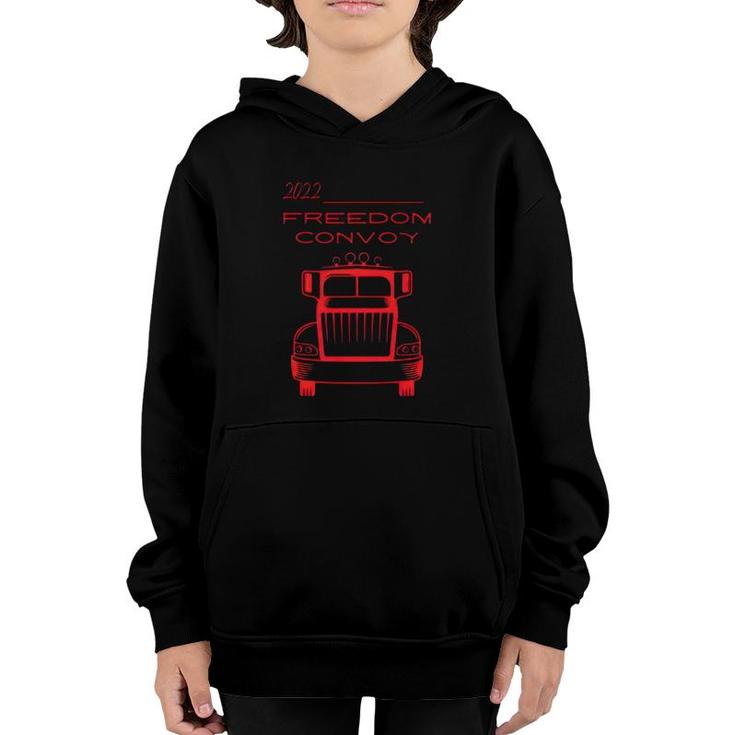 Freedom Convoy 2022 Trucker Gift Youth Hoodie