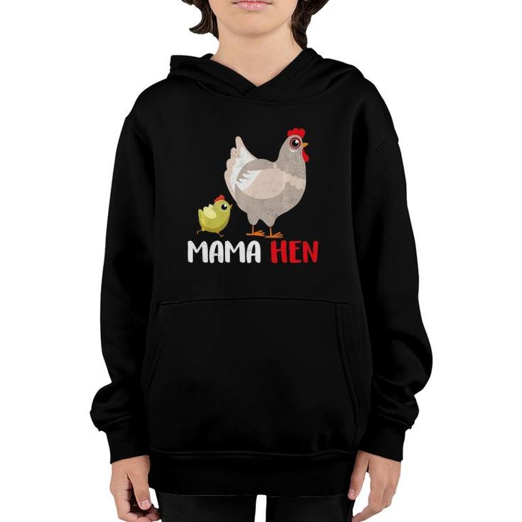 Fun Mother's Day Mama Hen Gift Design Farm Animal  Youth Hoodie