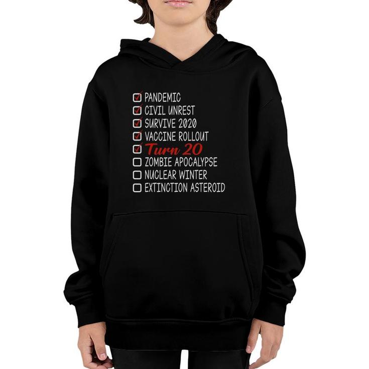 Funny 20Th Birthday Gift 20 Years Old 2001 Made In 2001 Ver2 Youth Hoodie