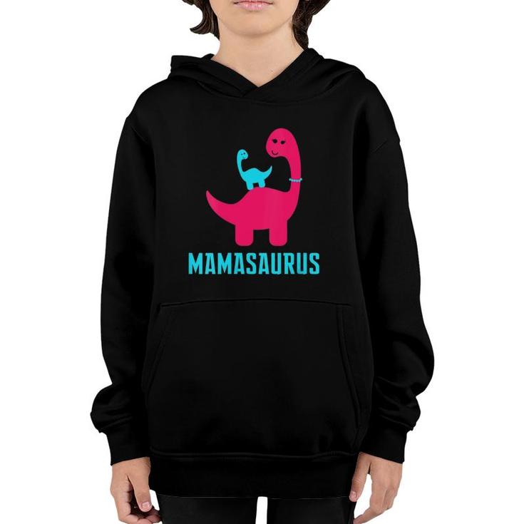 Funny And Cute Of Gift Mamasaurus Dino Themed For Mother Youth Hoodie