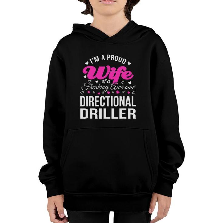 Funny Directional Driller's Wife Gift Youth Hoodie