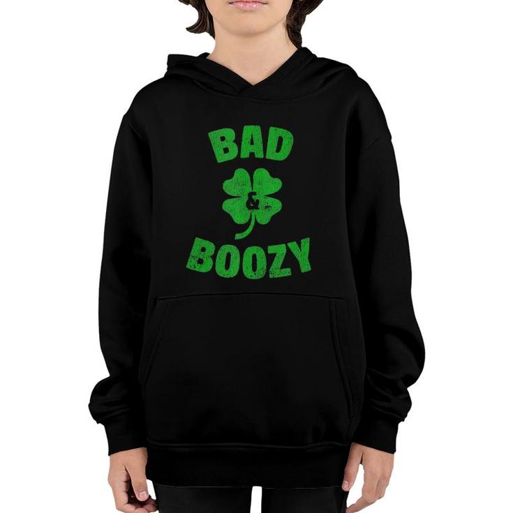 Funny Drinking St Patrick's Day Bad And Boozy Tank Top Youth Hoodie