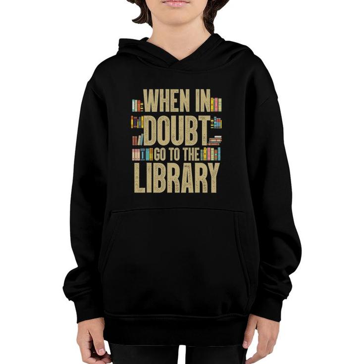 Funny Library Design Men Women Book Reader Reading Librarian Youth Hoodie