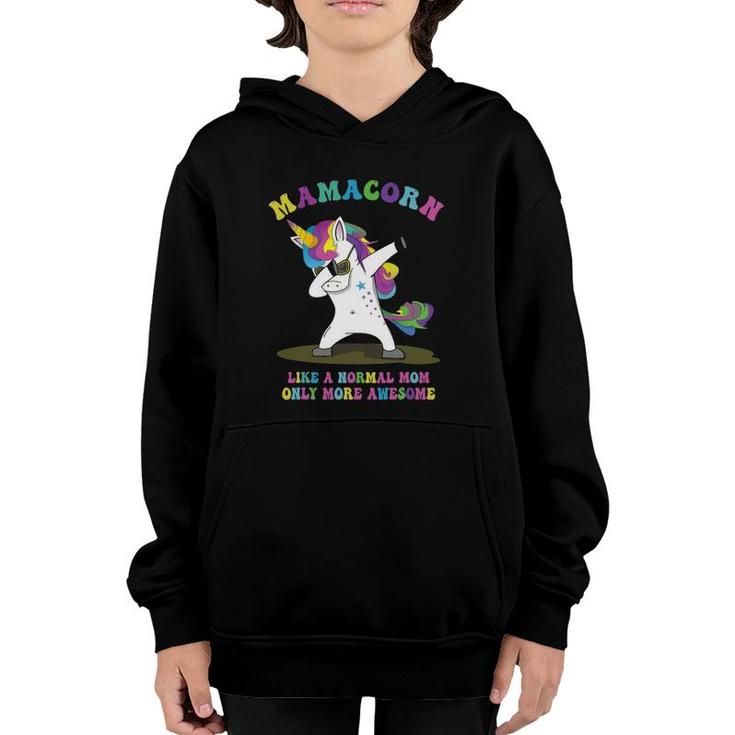 Funny Mamacorn Dabbing Unicorn Mother's Day Mother Mom Youth Hoodie