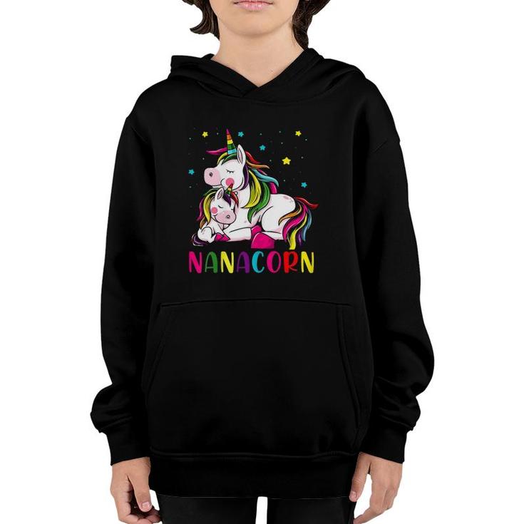 Funny Nanacorn Unicorn Costume Nana Mom Mother's Day Youth Hoodie