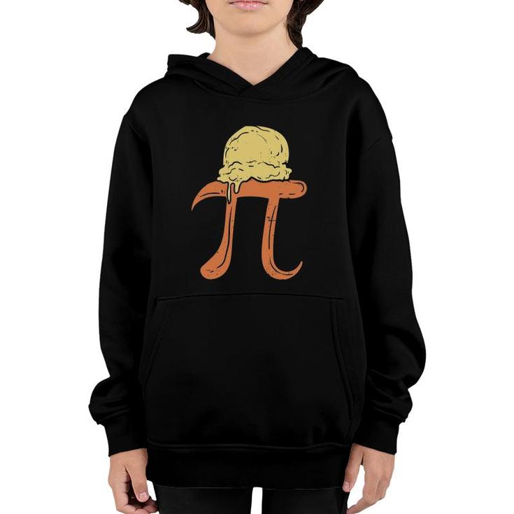 Funny Pi A La Mode  Pie Ice Cream Math Day Foodie Gift Youth Hoodie