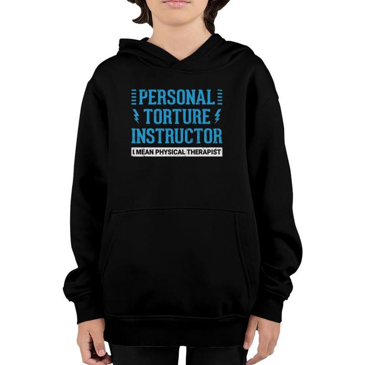 Funny Pt Physical Therapist Gift Therapy Month Youth Hoodie