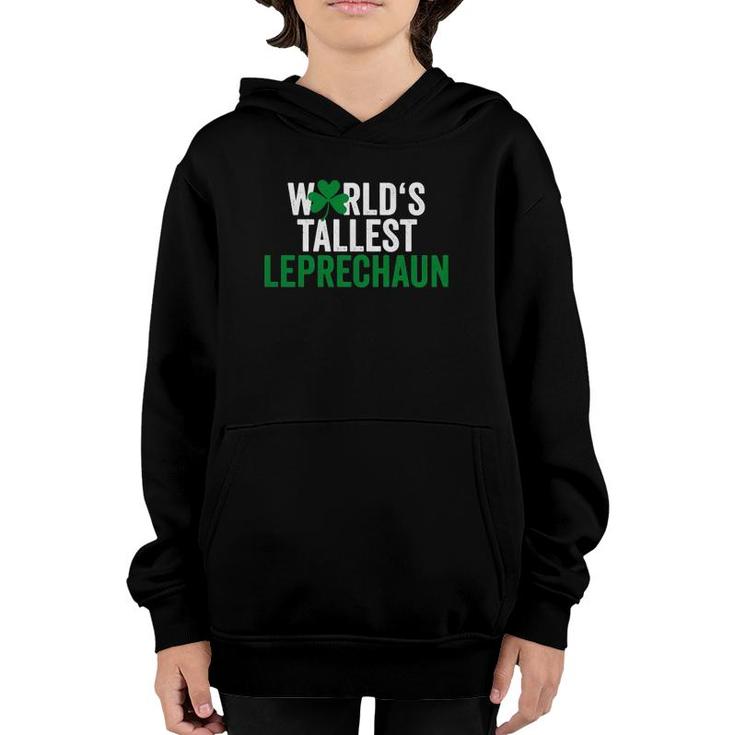 Funny St Patrick's Day World's Tallest Leprechaun Youth Hoodie